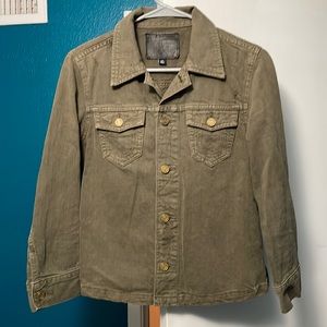 Olive green true religion denim jacket